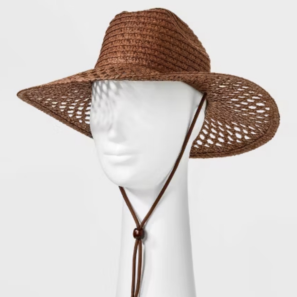 Universal Thread Paper Hand Woven and Braided Open Hole‎ Pattern Rancher … - Picture 2 of 5